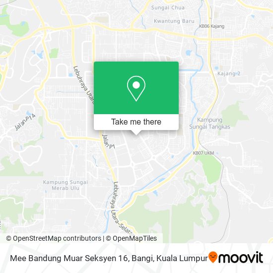Mee Bandung Muar Seksyen 16, Bangi map