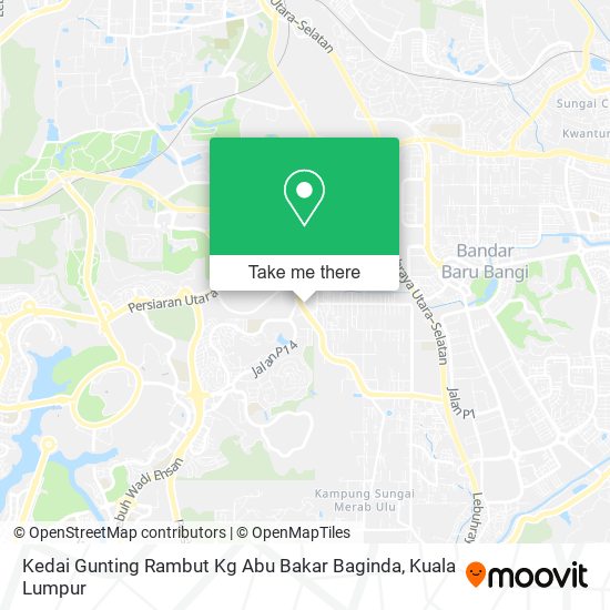 Kedai Gunting Rambut Kg Abu Bakar Baginda map