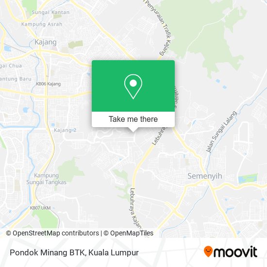 Pondok Minang BTK map