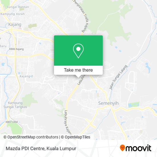 Mazda PDI Centre map