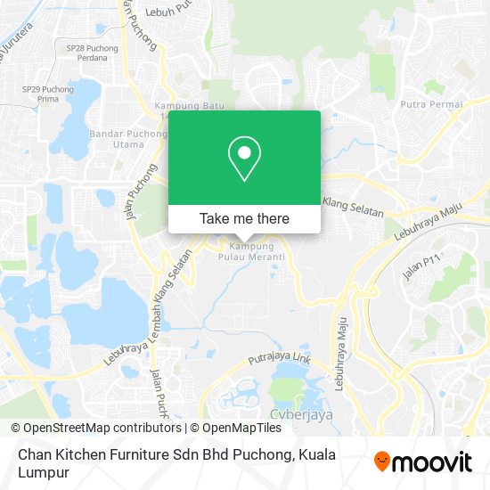 Chan Kitchen Furniture Sdn Bhd Puchong map