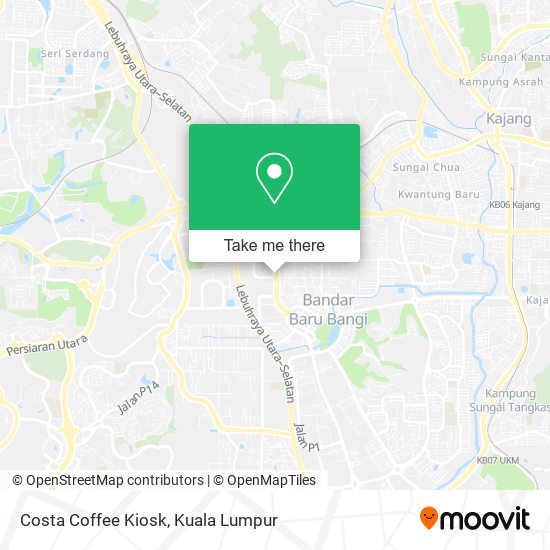 Costa Coffee Kiosk map