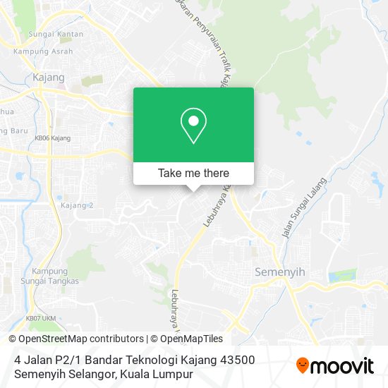 Peta 4 Jalan P2 / 1 Bandar Teknologi Kajang 43500 Semenyih Selangor