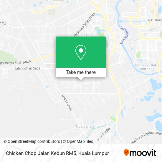 Peta Chicken Chop Jalan Kebun RM5