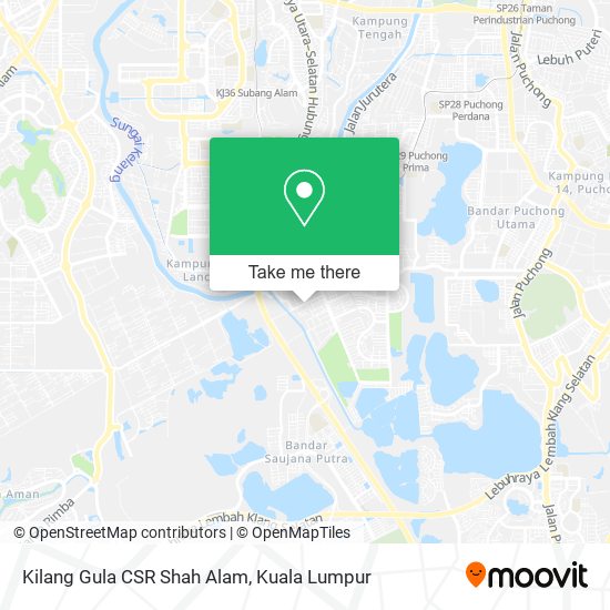 Peta Kilang Gula CSR Shah Alam