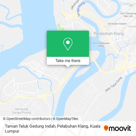 Taman Teluk Gedung Indah, Pelabuhan Klang map