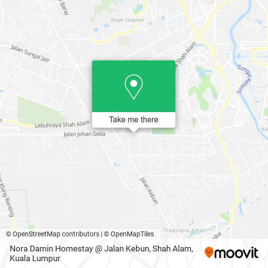 Peta Nora Damin Homestay @ Jalan Kebun, Shah Alam