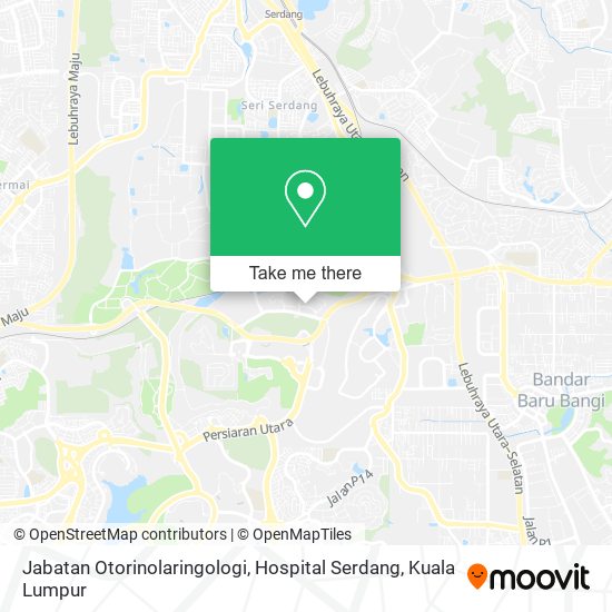 Peta Jabatan Otorinolaringologi, Hospital Serdang