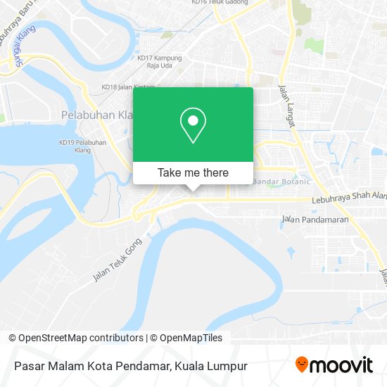 Peta Pasar Malam Kota Pendamar
