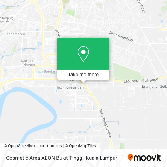Cosmetic Area AEON Bukit Tinggi map
