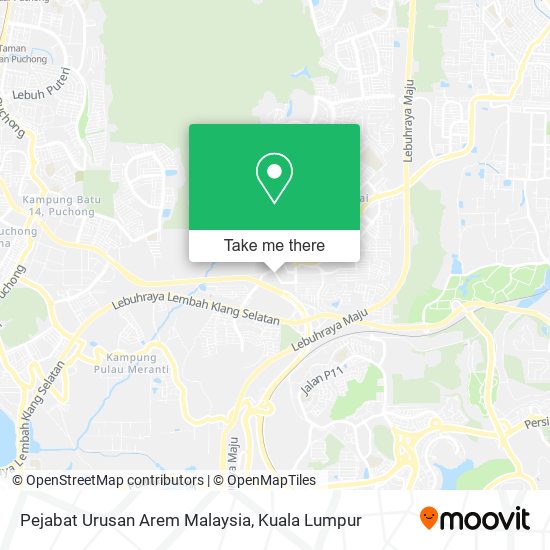 Peta Pejabat Urusan Arem Malaysia