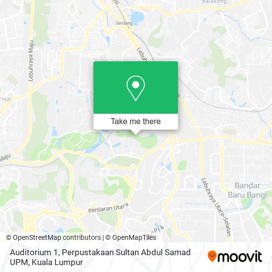 Auditorium 1, Perpustakaan Sultan Abdul Samad UPM map