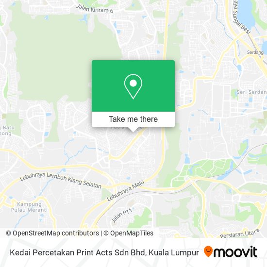 Peta Kedai Percetakan Print Acts Sdn Bhd