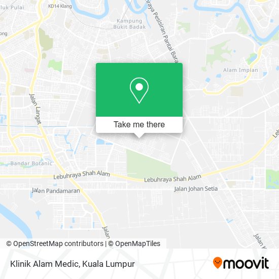 Klinik Alam Medic map