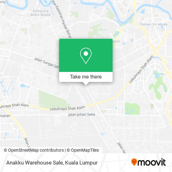 Anakku Warehouse Sale map