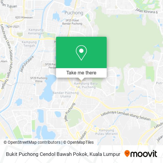 Peta Bukit Puchong Cendol Bawah Pokok