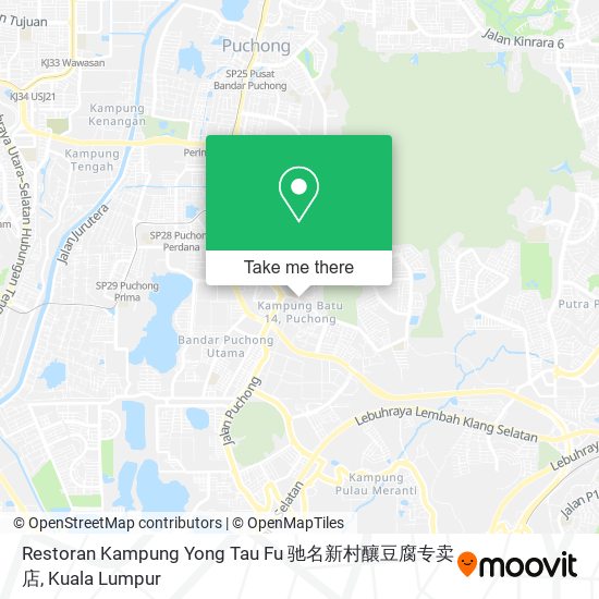 Peta Restoran Kampung Yong Tau Fu 驰名新村釀豆腐专卖店