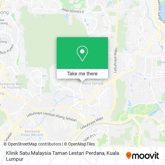 Peta Klinik Satu Malaysia Taman Lestari Perdana