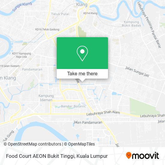 Peta Food Court AEON Bukit Tinggi