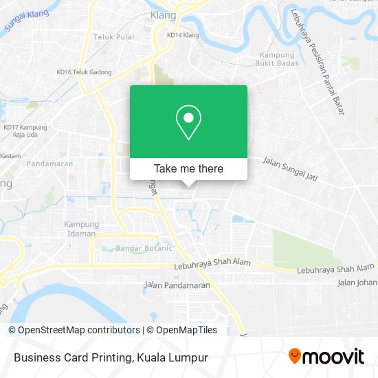 Business Card Printing map