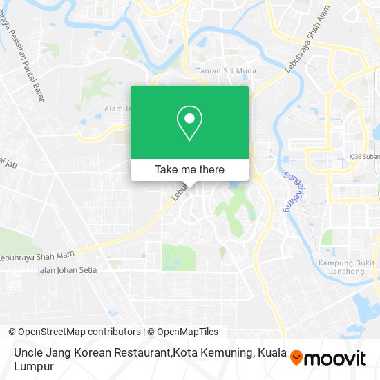 Uncle Jang Korean Restaurant,Kota Kemuning map