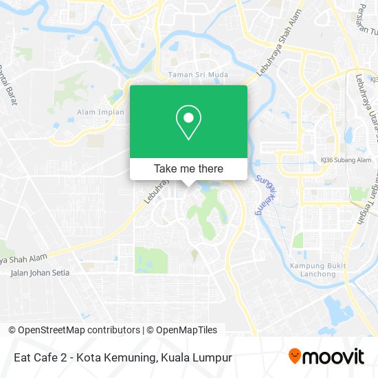 Peta Eat Cafe 2 - Kota Kemuning