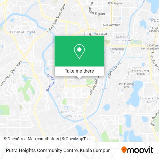Putra Heights Community Centre map