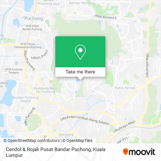 Peta Cendol & Rojak Pusat Bandar Puchong