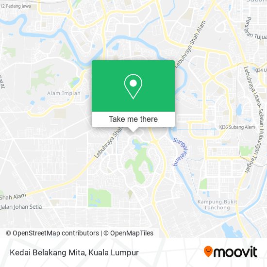 Kedai Belakang Mita map