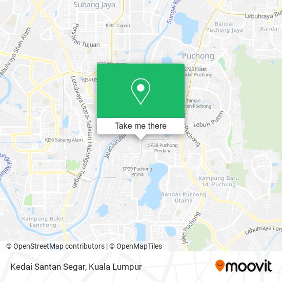 Kedai Santan Segar map