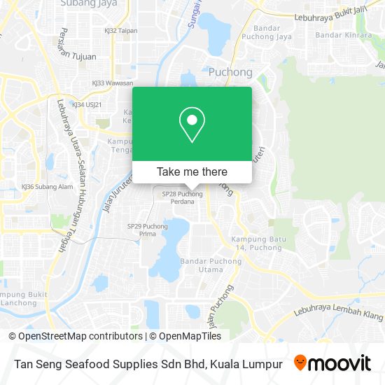 Peta Tan Seng Seafood Supplies Sdn Bhd