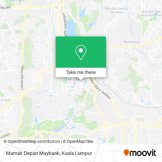 Mamak Depan Maybank map