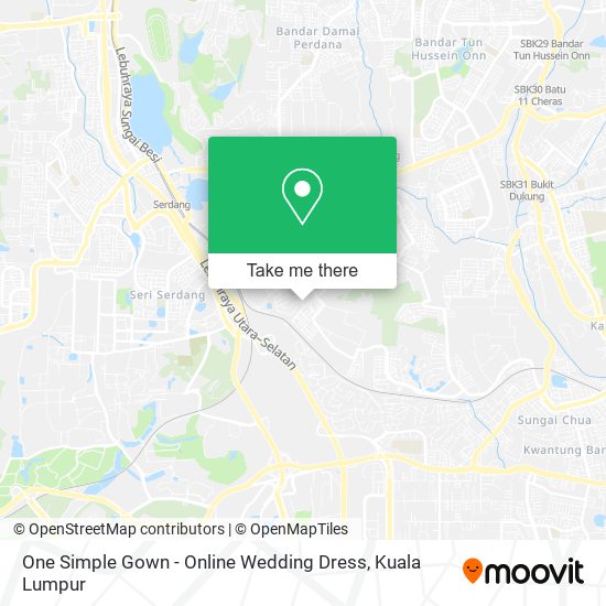 One Simple Gown - Online Wedding Dress map