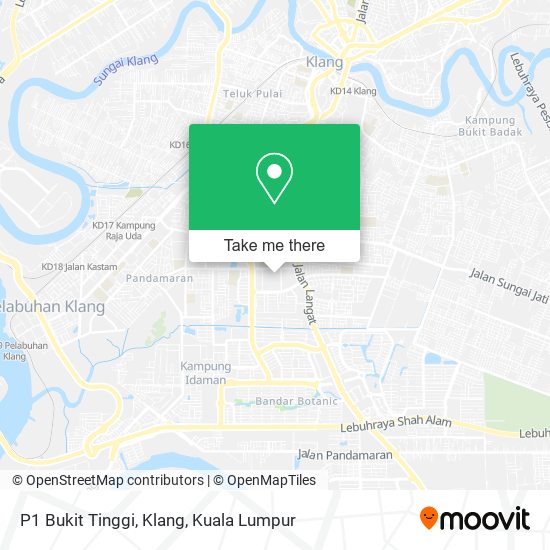 Peta P1 Bukit Tinggi, Klang