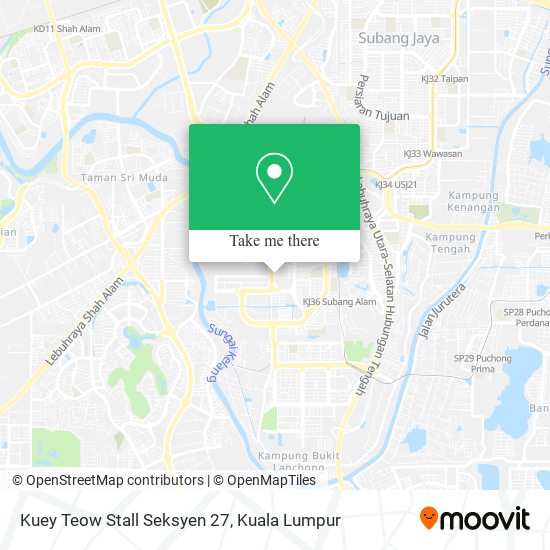 Kuey Teow Stall Seksyen 27 map