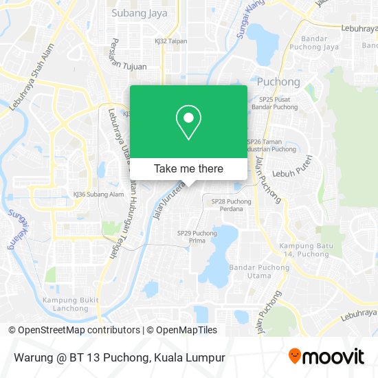 Warung @ BT 13 Puchong map