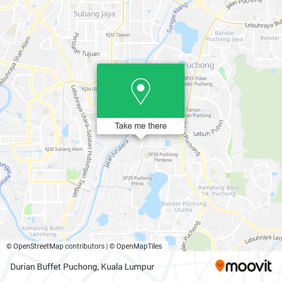 Durian Buffet Puchong map