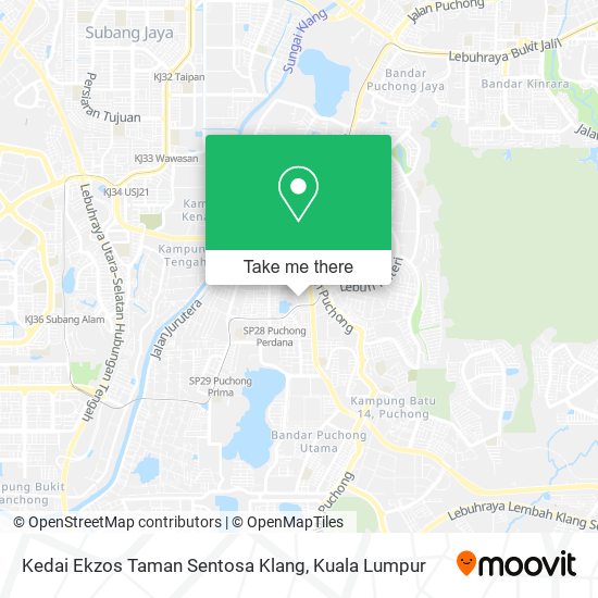Peta Kedai Ekzos Taman Sentosa Klang