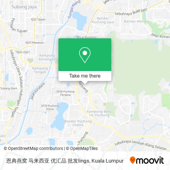 恩典燕窝 马来西亚 优汇品 批发lings map