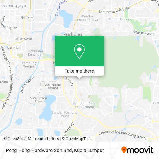 Peta Peng Hong Hardware Sdn Bhd