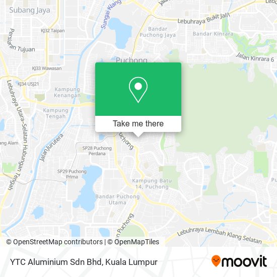 Peta YTC Aluminium Sdn Bhd