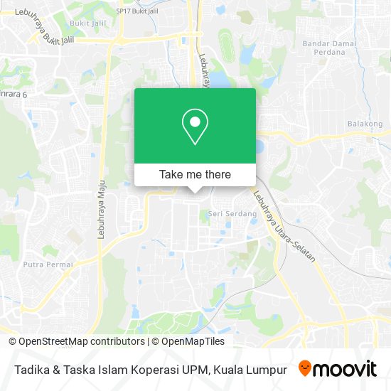 Tadika & Taska Islam Koperasi UPM map