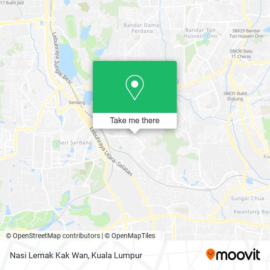 Nasi Lemak Kak Wan map