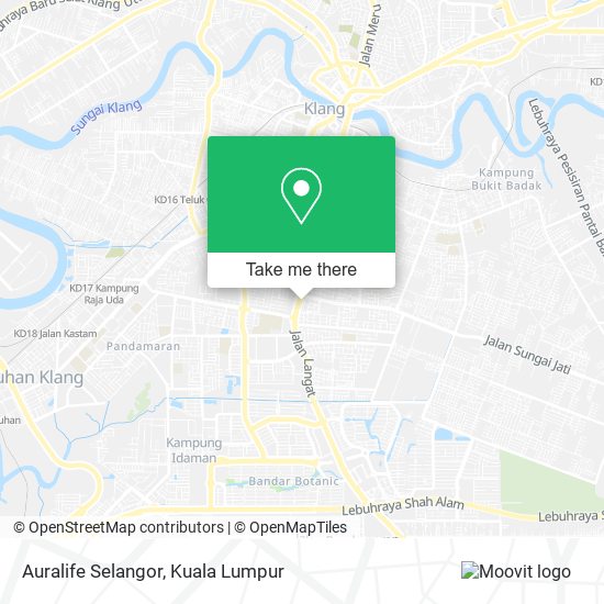 Auralife Selangor map