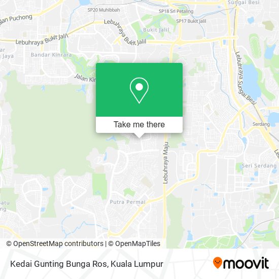 Kedai Gunting Bunga Ros map