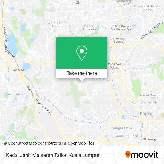 Kedai Jahit Maisarah Tailor map