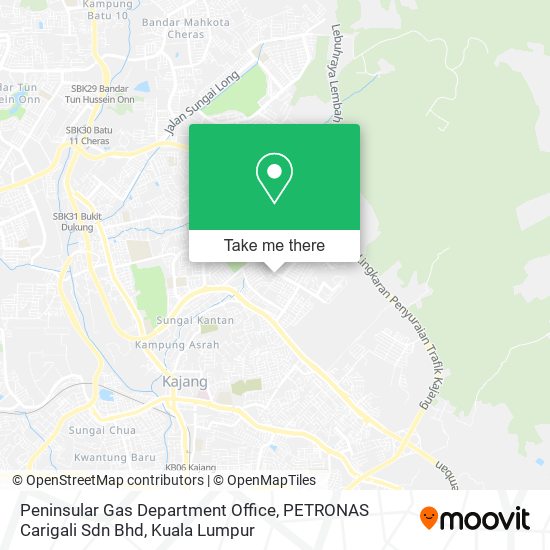 Peninsular Gas Department Office, PETRONAS Carigali Sdn Bhd map