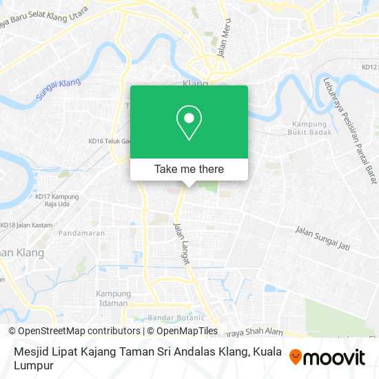 Peta Mesjid Lipat Kajang Taman Sri Andalas Klang