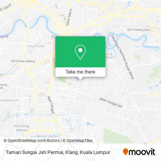 Peta Taman Sungai Jati Permai, Klang