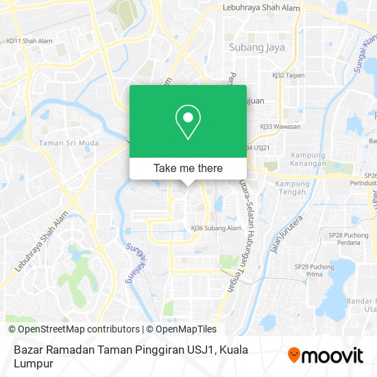 Bazar Ramadan Taman Pinggiran USJ1 map